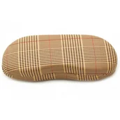 Akcesoria do okularów - Etui Futerał na okulary ET-104M kratka karmelowy - miniaturka - grafika 1