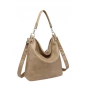 Torebki damskie - Pojemna Torebka Damska Shopper na Ramię Beżowa LUIGISANTO V-28 Beige/Taupe - miniaturka - grafika 1