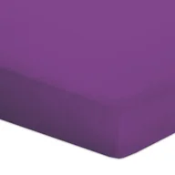 Prześcieradła - Prześcieradło z satyny bawełnianej 90x200 Gold z gumką fioletowe Matex - miniaturka - grafika 1