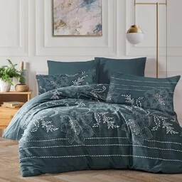 Darymex Pościel satynowa 160x200 Moyo 2 zielona butelkowa kwiaty Exclusive 3 - Pościel Darymex Pościel satynowa 160x200 Moyo 2 zielona butelkowa kwiaty Exclusive 3 - Pościel - miniaturka - grafika 1