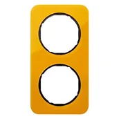 Klawisze i ramki - Hager polo Ramka 2-krotna Berker R.1 akryl przeźroczysty pomarańczowy/czarny 10122334 10122334 - miniaturka - grafika 1