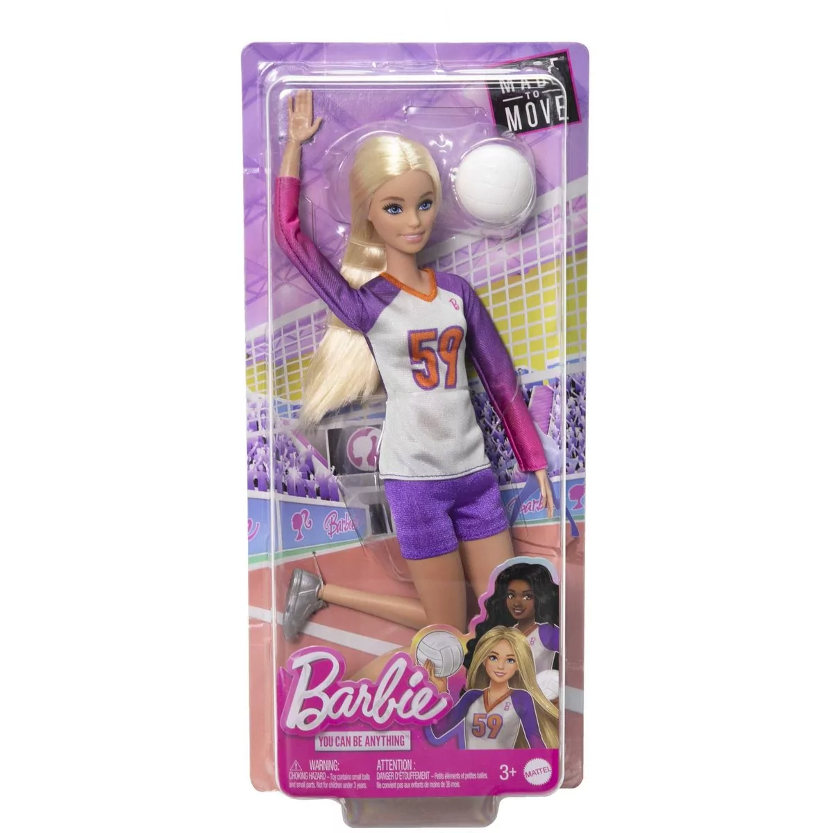 Barbie Made To Move Siatkarka Lalka, Hkt72
