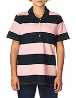 Koszulki i topy damskie - Tommy Hilfiger Damska koszulka polo z kapturem Puff rękaw dla kobiet T-Shirt, Ślubna/Niebo Kapitan Rugby, M - miniaturka - grafika 1