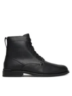 Botki męskie - Tommy Hilfiger Kozaki Corporate FM0FM05577 Czarny - miniaturka - grafika 1