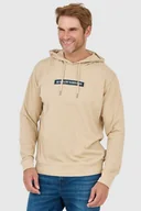 Bluzy męskie - LA MARTINA Beżowa bluza męska z kapturem - La Martina - miniaturka - grafika 1