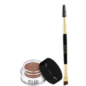 Cienie do powiek - MILANI MILANI - Stay Put Brow Color - Pomada do brwi + dwustronny pędzelek - 01 SOFT BROWN MILPCDDPE-NYPE - miniaturka - grafika 1