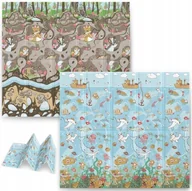 Zabawki interaktywne dla dzieci - MATA PIANKOWA EDUKACYJNA DLA DZIECI PUZZLE DWUSTRONNA SKŁADANA DUŻA 200X180 - miniaturka - grafika 1
