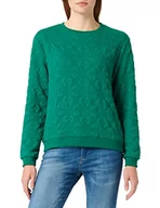 Swetry damskie - Louche Damski sweter polo Jan-Flower, ZIELONY, 38 PL - miniaturka - grafika 1