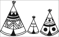 Scrapbooking - Aladine Stempel, namioty Tipi - miniaturka - grafika 1