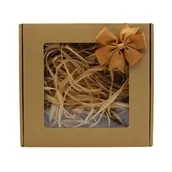Opakowania i torebki na prezenty - Pudełko Fasonowe, Rafia Naturalna, Kokarda - Z50 - miniaturka - grafika 1