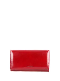 Portfele - Wojas Skórzany portfel w kolorze czerwonym - (S)16,5 x (W)9,5 x (G)2 cm - grafika 1
