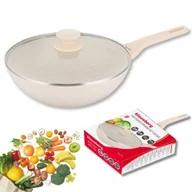 Patelnie - Patelnia Klausberg PATELNIA MARMURKOWA GŁĘBOKA WOK 28cm Z POKRYWĄ KB-7991 - miniaturka - grafika 1