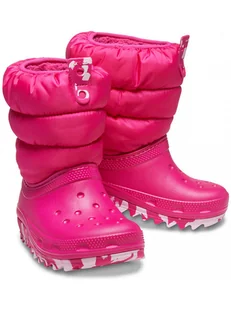 Crocs Kozaki zimowe "Classic Neo Puff" w kolorze różowym - Buciki dla niemowląt - miniaturka - grafika 1