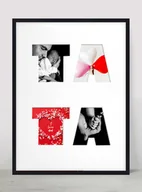 Ramki na zdjęcia - Ramka Na Zdjęcia Prezent Na Dzień Ojca Czarna. Ramka Z Passe Partout O Rozmiarze 30X40 Cm - miniaturka - grafika 1