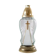 Lampiony i znicze - Znicz Z 476 krzyż 28,5 cm złoty - miniaturka - grafika 1