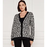 Swetry damskie - Liu Jo Wełniany kardigan | Loose fit - miniaturka - grafika 1