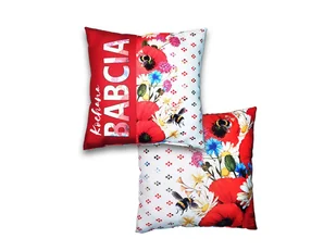 Poduszka dekoracyjna z kwiatowym nadrukiem Kochana Babcia - Poduszki dekoracyjne Poduszka dekoracyjna z kwiatowym nadrukiem Kochana Babcia - Poduszki dekoracyjne - miniaturka - grafika 1