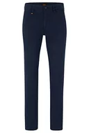 Spodenki męskie - BOSS Męskie spodnie Schino-Slim-O Slim-Fit Twill, z bawełny streczowej z nadrukiem, Dark Blue404, 31W / 34L - miniaturka - grafika 1