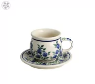 Filiżanki - FILIŻANKA I SPODEK DO PODWÓJNEGO ESPRESSO 0,07 L GU1121DEK1208 CERAMIKA BOLESŁAWIEC - miniaturka - grafika 1