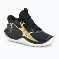 Buty sportowe męskie - Buty do koszykówki Under Armour Jet' 23 black/metallic gold/metallic gold - miniaturka - grafika 1