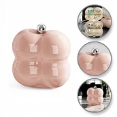 Pudełka i szkatułki - Kuferek etui organzier przenośna szkatułka na biżuterię kremowa PD156R - miniaturka - grafika 1