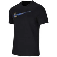 Koszulki męskie - Koszulka Męska T-shirt Nike Logo DV2738-010 czarna r. L - miniaturka - grafika 1