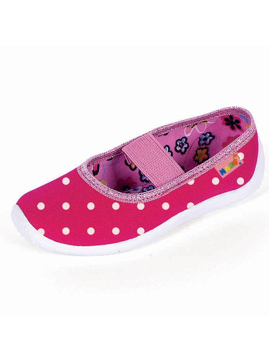 Kapcie dziewczęce różowe w białe groszki Nazo r.35