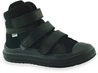 Buty dla chłopców - Dziecięce skórzane buty na rzep Bartek 14044305 Czarne - miniaturka - grafika 1