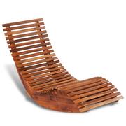 Fotele i krzesła ogrodowe - vidaXL Leżak bujany z drewna akacjowego 42652 - miniaturka - grafika 1