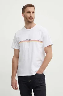 Pepe Jeans t-shirt bawełniany ADUR męski kolor biały z nadrukiem PM509427 - Koszulki męskie - miniaturka - grafika 1