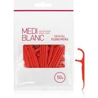 Szczoteczki międzyzębowe - MEDIBLANC Dental Floss Picks wykałaczki z nicią dentystyczną 50 szt. - miniaturka - grafika 1