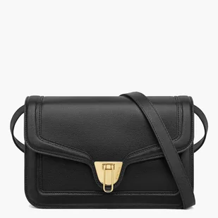 Damska torba na ramię typu cross-body ze skóry naturalnej Coccinelle MARVIN TWIST E1MFC150101001 Czarna (8059978466280) - Torebki damskie - miniaturka - grafika 1