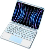 Etui do tabletów - Etui z klawiaturą Bluetooth touchpad do Xiaomi Mi Pad 6/ 6 Pro Niebieskie - miniaturka - grafika 1