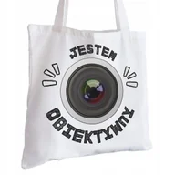 Torby i wózki na zakupy - Torba Bawełniana biała dla Fotografa Na Prezent ekologiczna Trwały Nadruk - miniaturka - grafika 1