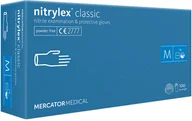 Rękawiczki jednorazowe - Mercator Medical NITRYLEX CLASSIC rękawice nitrylowe, niepudrowane, niejałowe, niebieskie, 100 szt (XL (9-10)) RD3001900 - miniaturka - grafika 1