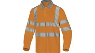 Odzież robocza - Delta Plus Polo ostrzegawcze z poliestru kolor pomarańczowy rozmiar 3XL METEOOR3X METEOOR3X - miniaturka - grafika 1