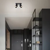 Lampy sufitowe - Brilliant Reflektor sufitowy LED Marty, długość 22 cm, piaskowy czarny, 4-punktowy. - miniaturka - grafika 1