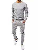 Dresy męskie - Dres męski jasnoszary Dstreet AX0378-M - miniaturka - grafika 1