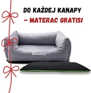 Legowiska dla psów - BIMBAY - Kanapa zamszowa SZARA rozm. 2 80x65cm + materac GRATIS! - miniaturka - grafika 1