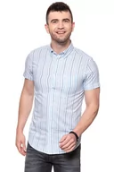 Koszule męskie - Wrangler, Koszula męska, Ss 1Pkt Button-Down Sapphire Blue W5944Nqbt, rozmiar S - miniaturka - grafika 1