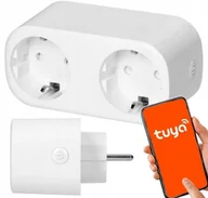 Gniazdka elektryczne - Inteligentne Gniazdo Bezprzewodowe Podwójne Schuko sterowane Tuya Wi-Fi - miniaturka - grafika 1