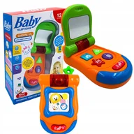 Zabawki interaktywne dla dzieci - ZABAWKOWY TELEFON Z KLAPKĄ DLA DZIECI TELEFONIK ŚWIECĄCY Z DŹWIĘKIEM - miniaturka - grafika 1