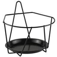 Kwietniki - Kwietnik wiszący 21.5x21.5x20cm metalowy czarny - miniaturka - grafika 1