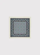 Dodatki do ubrań - Beżowa poszetka w geometryczny wzór - miniaturka - grafika 1