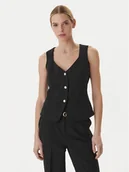 Kamizelki damskie - Guess Kamizelka W6GH49 W1895 Czarny Slim Fit - miniaturka - grafika 1