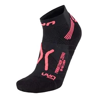 Skarpetki damskie - UYN UYN Run Marathon Zero skarpety damskie czarny Black/Coral Fluo 35-36 S100073 - miniaturka - grafika 1