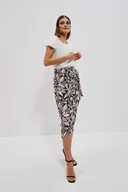 Spódnice - Wzorzysta spódnica z wiązaniem w pasie-XS - miniaturka - grafika 1