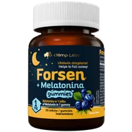 Układ nerwowy - Olimp Forsen + Melatonina Gummies, żelki o smaku borówkowym, 30 sztuk - miniaturka - grafika 1