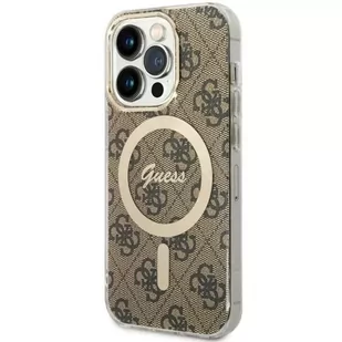 Guess GUHMP14LH4STW do Apple iPhone 14 Pro 6.1" brązowy/brown hardcase 4G MagSafe - Etui i futerały do telefonów - miniaturka - grafika 1