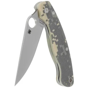 Nóż składany Spyderco Military 2 Camo G10, Satin Plain CPM S30V by Sal, Eric Glesser (C36GPCMO2) - Noże - miniaturka - grafika 6